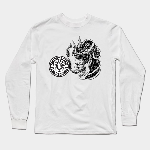 Demon Within Jinrai Long Sleeve T-Shirt by Mister Jinrai